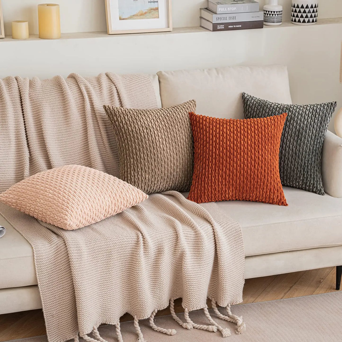 Boho Cushion Cover With Textures